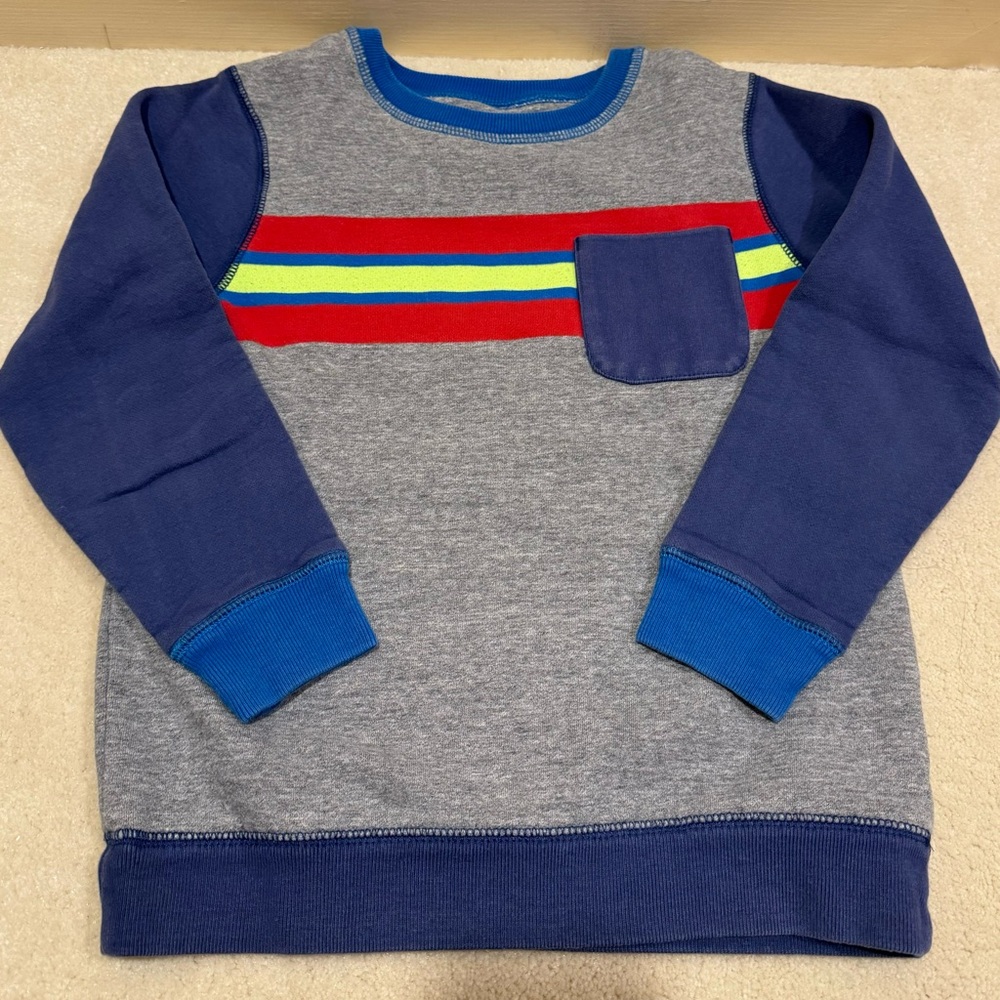 Mini Boden cotton fleece sweatshirt with chest pocket, 8-9yr